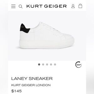 Kurt Geiger White Leather Lainey Sneaker